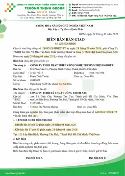 Biên bản bàn giao Windows 11 Pro